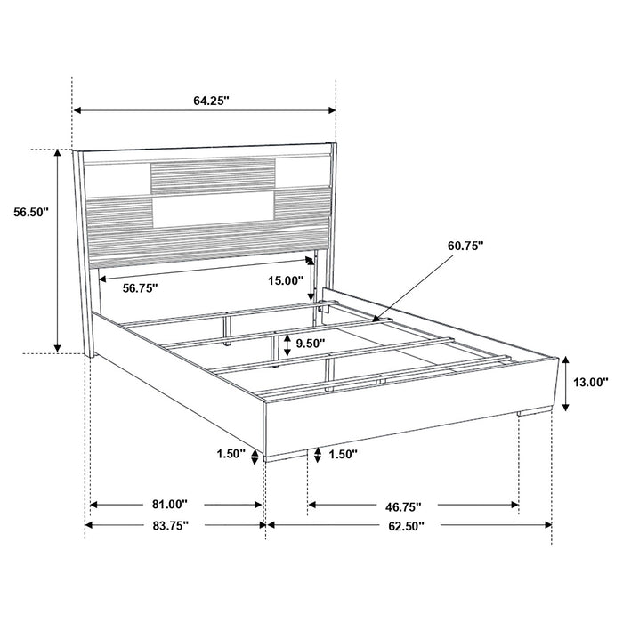 Coaster Blacktoft Panel Bed Black King