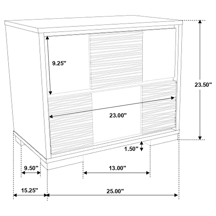 Coaster Blacktoft 2-drawer Nightstand Black Default Title