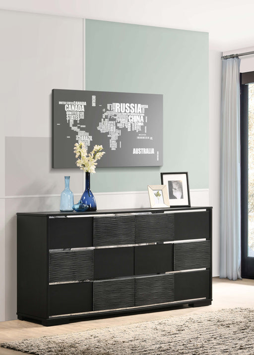 Coaster Blacktoft 6-drawer Dresser Black Default Title