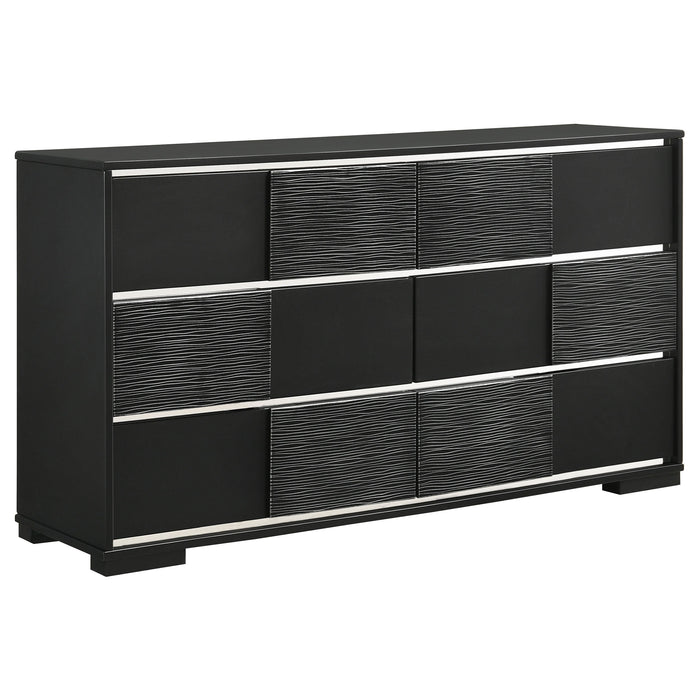 Coaster Blacktoft 6-drawer Dresser Black Default Title