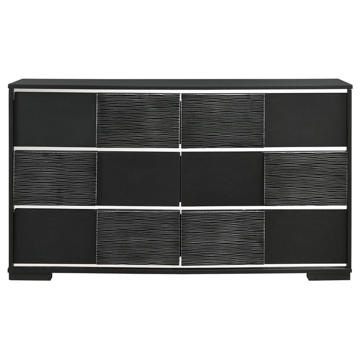 Coaster Blacktoft 6-drawer Dresser Black Default Title