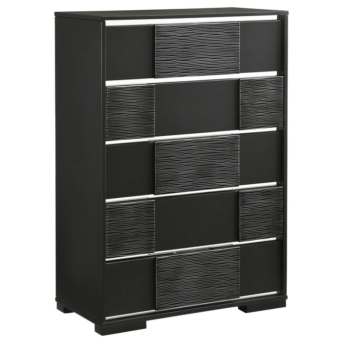 Coaster Blacktoft 5-drawer Chest Black Default Title