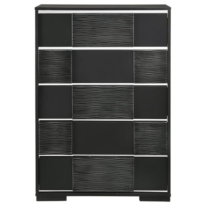 Coaster Blacktoft 5-drawer Chest Black Default Title