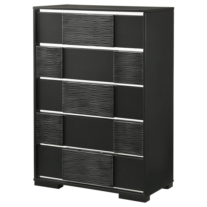 Coaster Blacktoft 5-drawer Chest Black Default Title