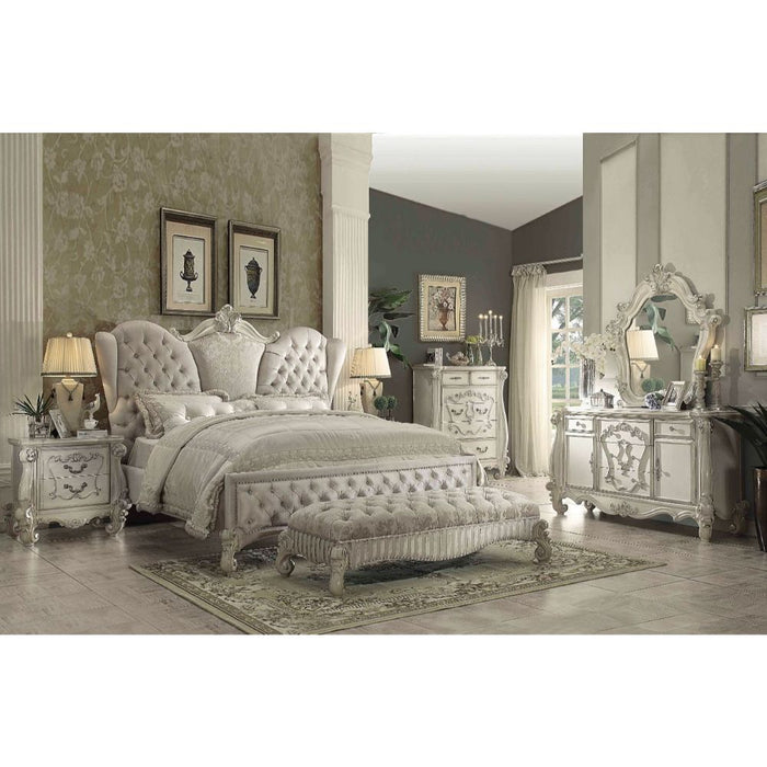 Versailles Upholstered Bed with Crystal-Like Button Tufted