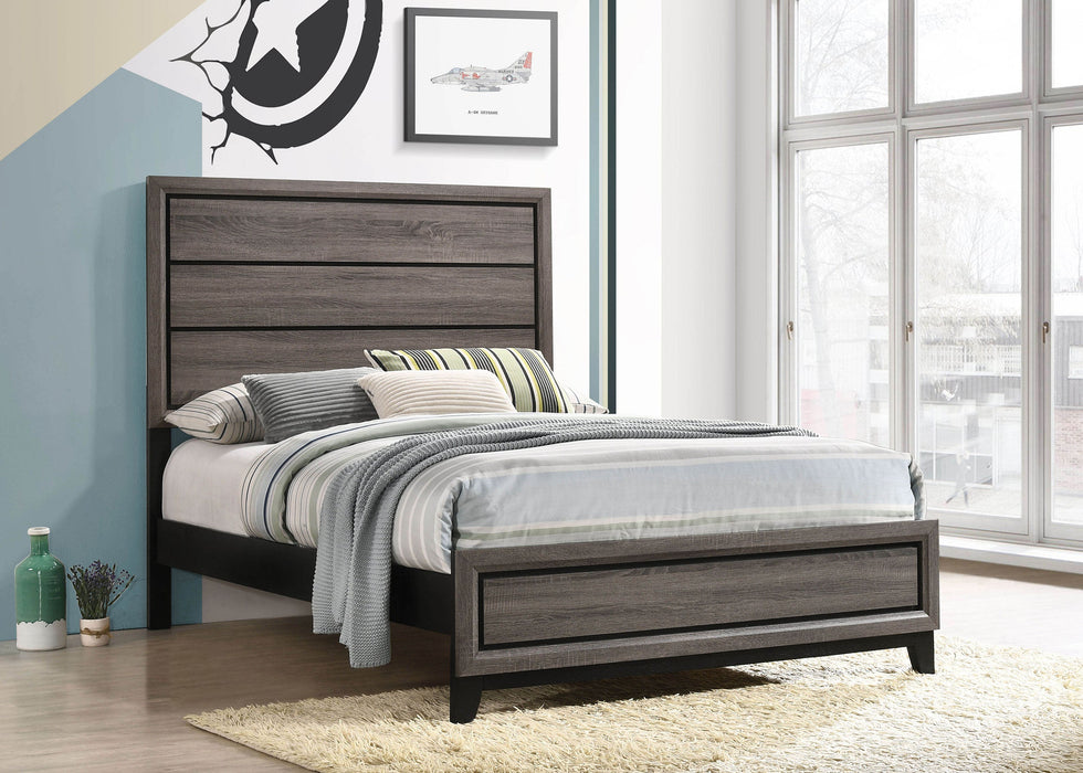 Coaster Watson Bed Grey Oak and Black Twin