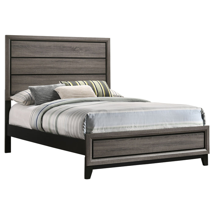 Coaster Watson Bed Grey Oak and Black Twin