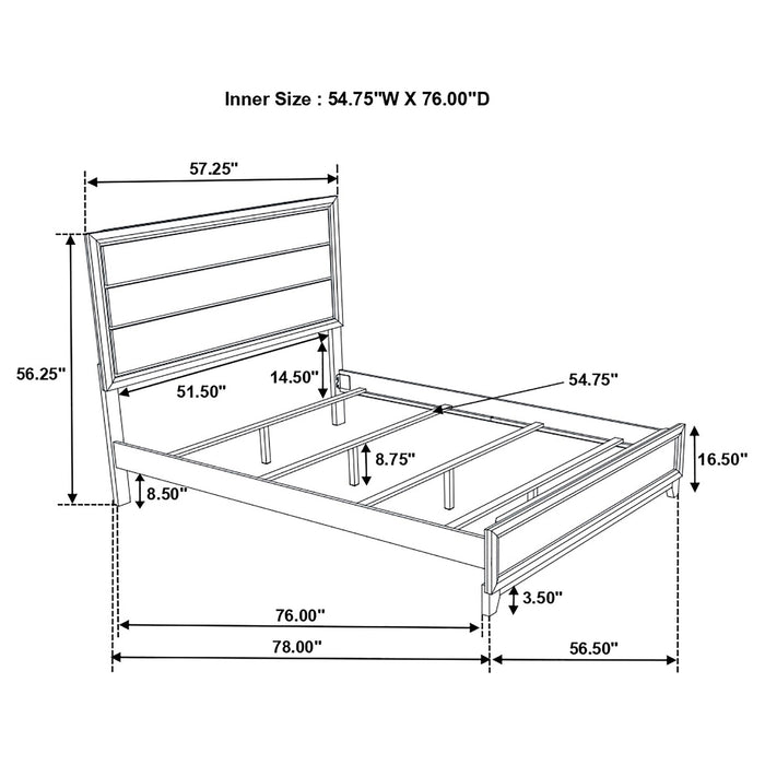 Coaster Watson Bed Grey Oak and Black Twin