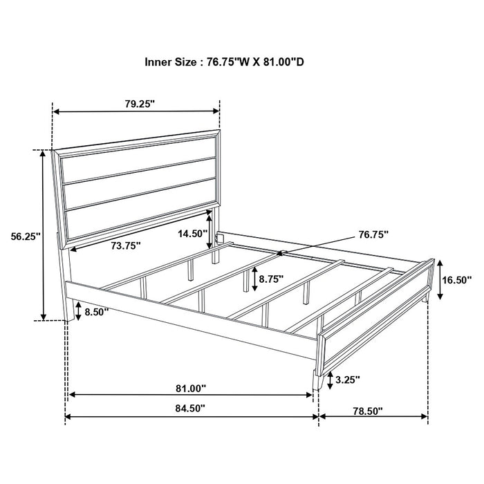 Coaster Watson Bed Grey Oak and Black Twin