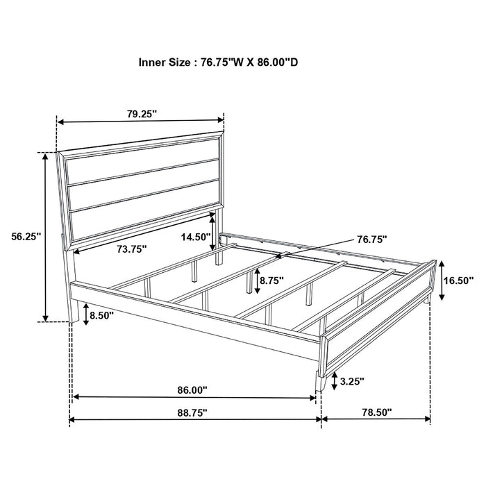 Coaster Watson Bed Grey Oak and Black Twin