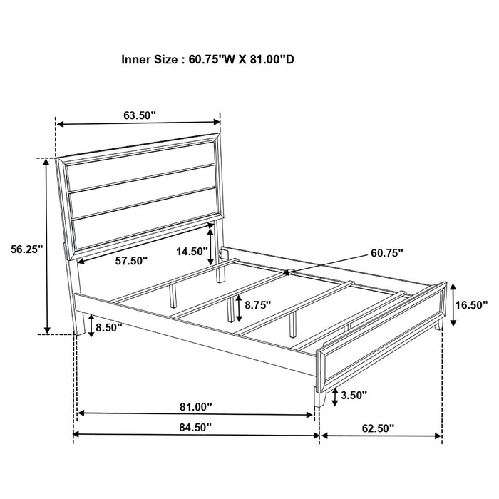 Coaster Watson Bed Grey Oak and Black Twin