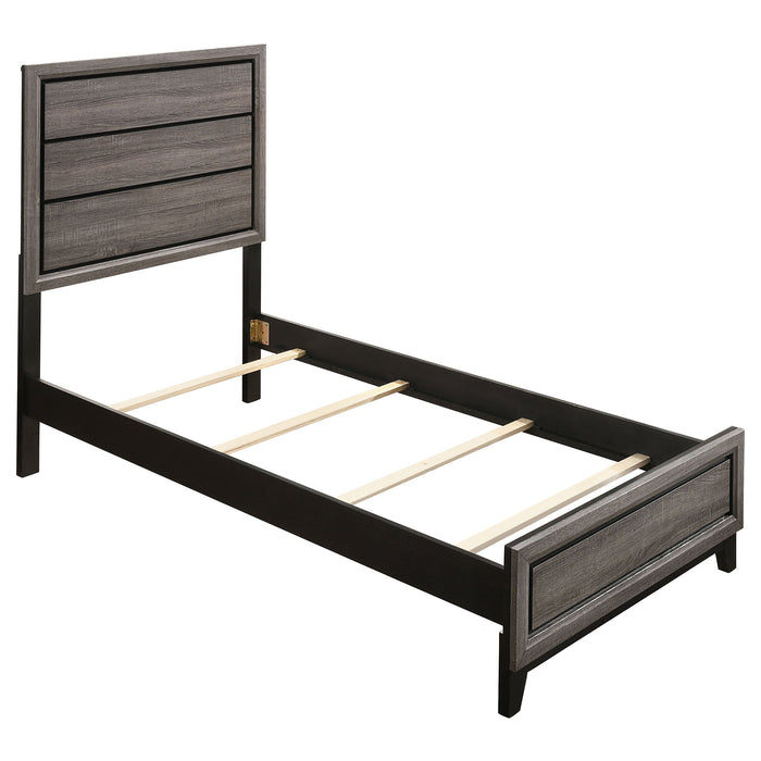 Coaster Watson Bed Grey Oak and Black Twin