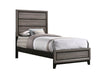 Coaster Watson Bedroom Set Grey Oak and Black Twin