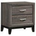 Coaster Watson 2-drawer Nightstand Grey Oak and Black Default Title