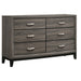 Coaster Watson 6-drawer Dresser Grey Oak and Black Default Title