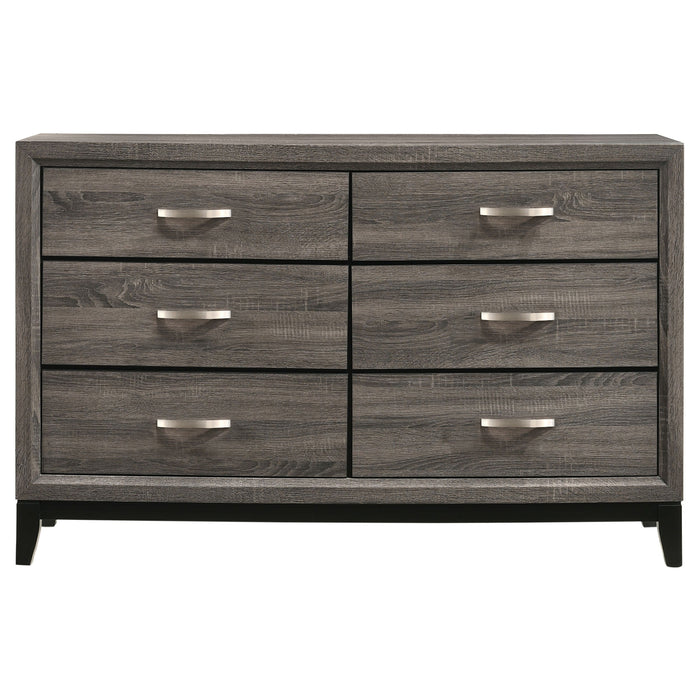 Coaster Watson 6-drawer Dresser Grey Oak and Black Default Title