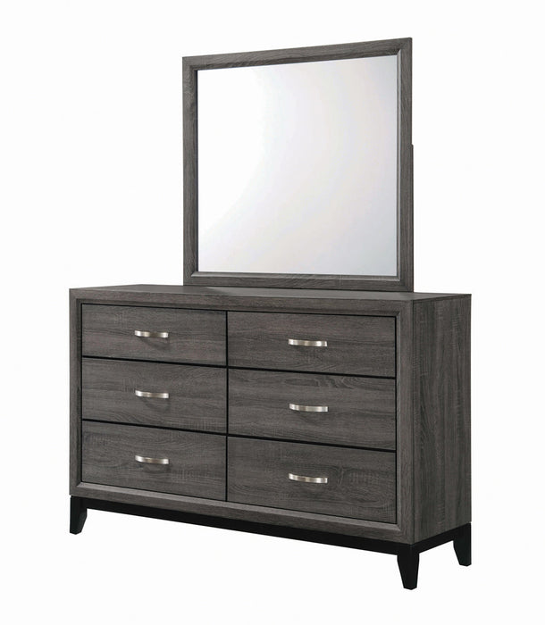 Coaster Watson Bedroom Set Grey Oak and Black Twin