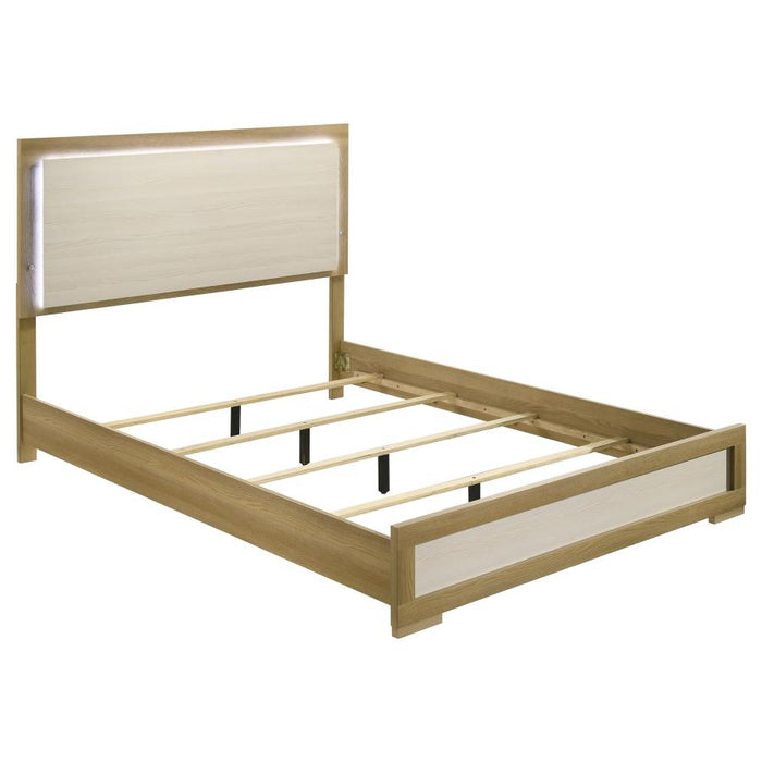 Hyland Wood Queen LED Panel Bed