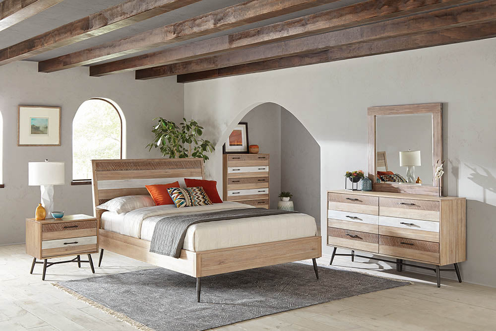 Coaster Marlow Bedroom Set Rough Sawn Multi Eastern King Set of 4