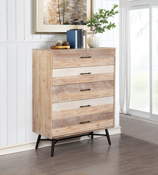 Coaster Marlow 5-drawer Chest Rough Sawn Multi Default Title