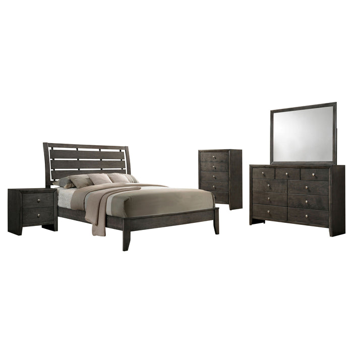 Coaster Serenity Sleigh Bedroom Set Mod Grey Full Set of 5