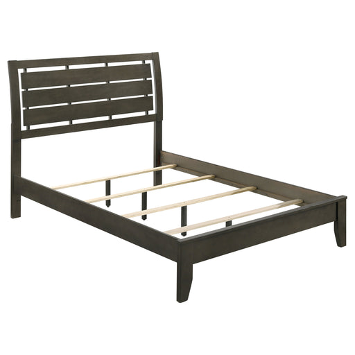 Serenity Wood Full Panel Bed Mod Grey