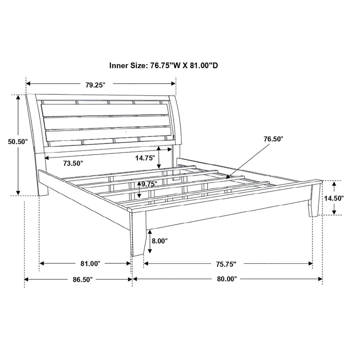 Coaster Serenity Panel Bed Mod Grey Twin