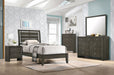 Coaster Serenity Sleigh Bedroom Set Mod Grey Twin Set of 5