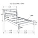 Coaster Serenity Panel Bed Mod Grey Twin