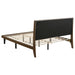 Coaster Mays Upholstered Platform Bed Walnut Brown and Grey King