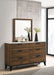 Coaster Mays 6-drawer Dresser with Mirror Walnut Brown with Faux Marble Top With Mirror