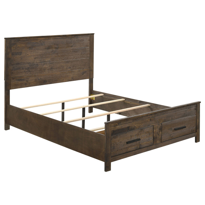 Coaster Woodmont Storage Bed Rustic Golden Brown Eastern King