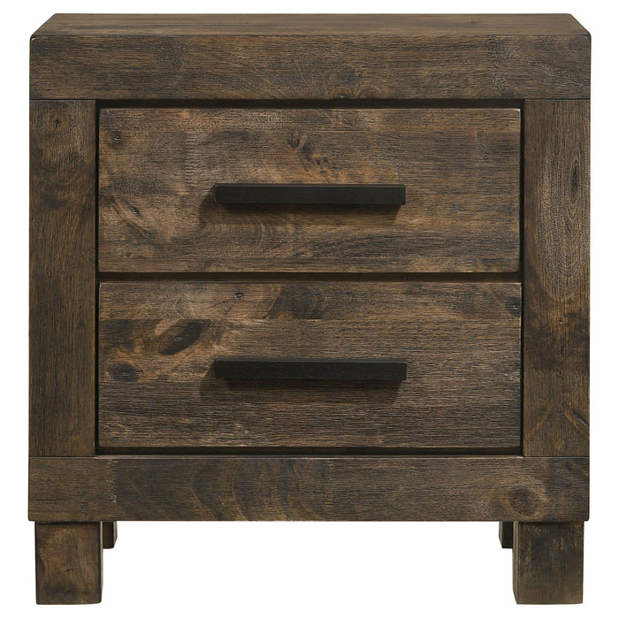 Coaster Woodmont 2-drawer Nightstand Rustic Golden Brown Default Title