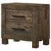 Coaster Woodmont 2-drawer Nightstand Rustic Golden Brown Default Title