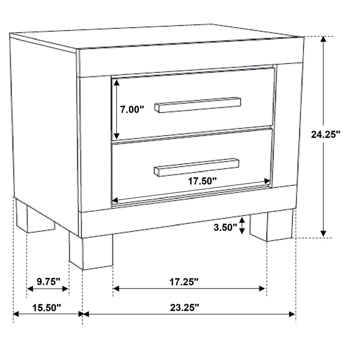 Coaster Woodmont 2-drawer Nightstand Rustic Golden Brown Default Title