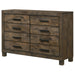 Coaster Woodmont 8-drawer Dresser Rustic Golden Brown Default Title