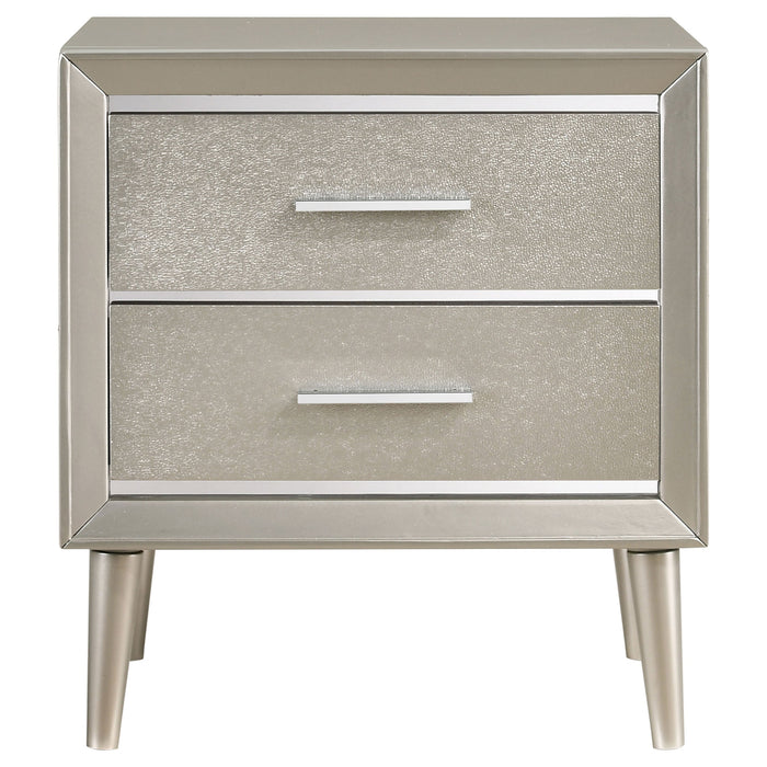 Coaster Ramon 2-drawer Nightstand Metallic Sterling Default Title