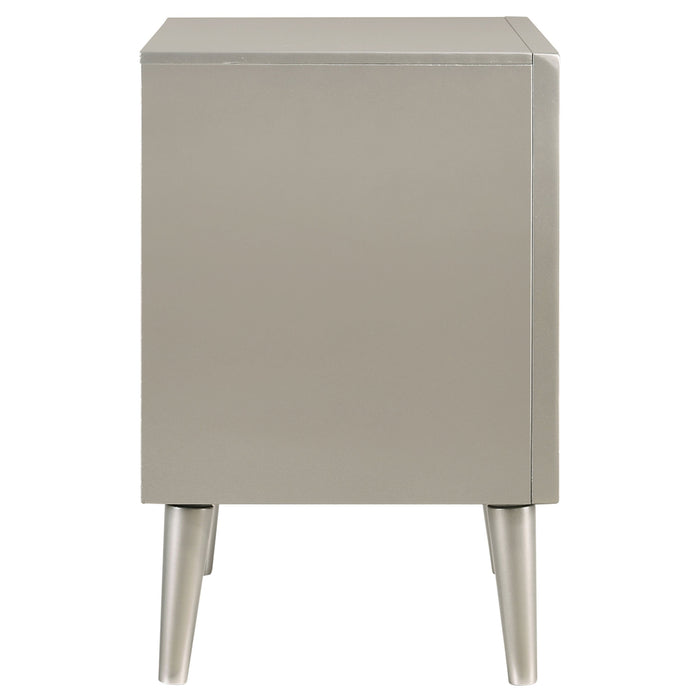 Coaster Ramon 2-drawer Nightstand Metallic Sterling Default Title