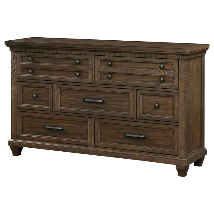 Bennington Rectangular 7-drawer Dresser Acacia Brown