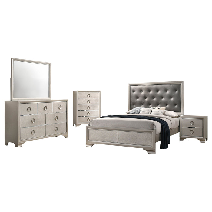 Coaster Salford Bedroom Set Metallic Sterling Queen Set of 5