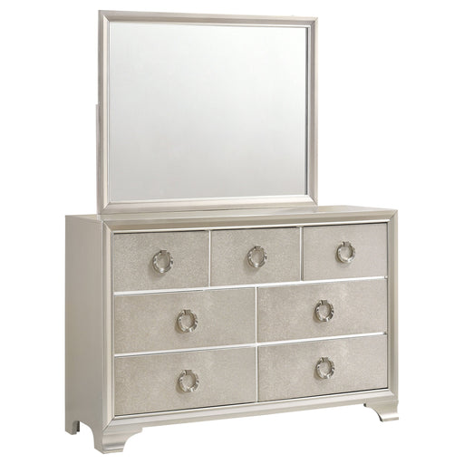 Coaster Salford 7-drawer Dresser with Mirror Metallic Sterling With Mirror