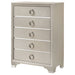 Coaster Salford 5-drawer Chest Metallic Sterling Default Title