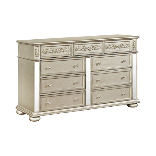 Coaster Heidi 9-drawer Dresser Metallic Platinum Default Title