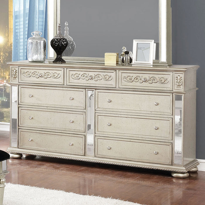 Coaster Heidi 9-drawer Dresser Metallic Platinum Default Title