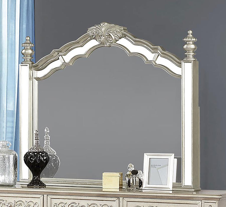 Heidi Dresser Mirror Metallic Platinum