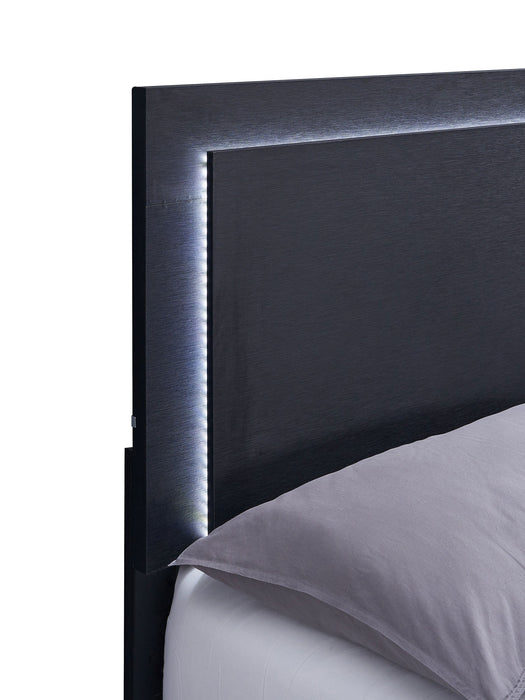 Coaster Marceline Bed with LED Headboard Black Twin