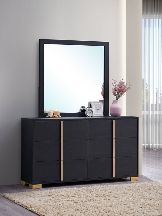 Coaster Marceline 6-drawer Dresser with Mirror Black No Mirror