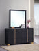 Coaster Marceline 6-drawer Dresser with Mirror Black No Mirror