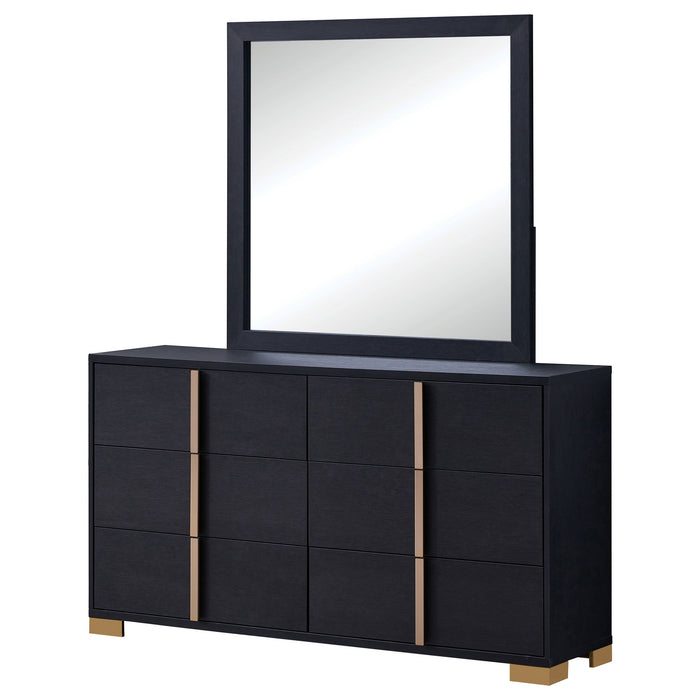 Coaster Marceline 6-drawer Dresser with Mirror Black No Mirror