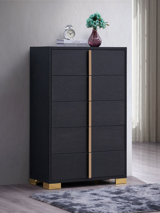 Coaster Marceline 5-drawer Chest Black Default Title